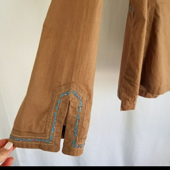 👑22/24 Venezia turquoise beaded tie top jacket - Picture 7 of 8